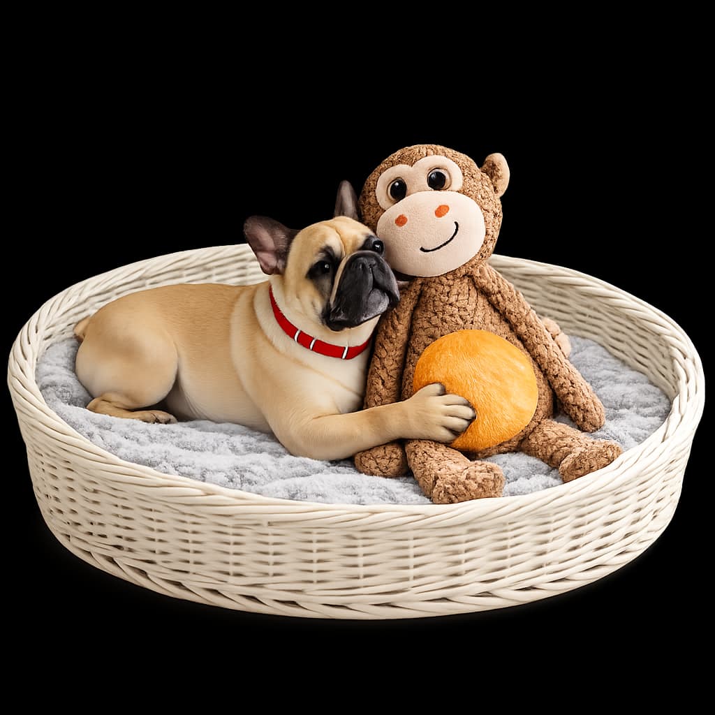 Squeaky Plush Monkey Toy