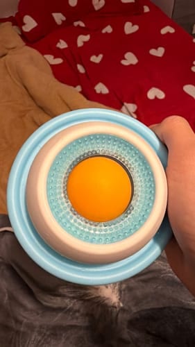 Customer close-up photo of the Treat Dispensing Ball
